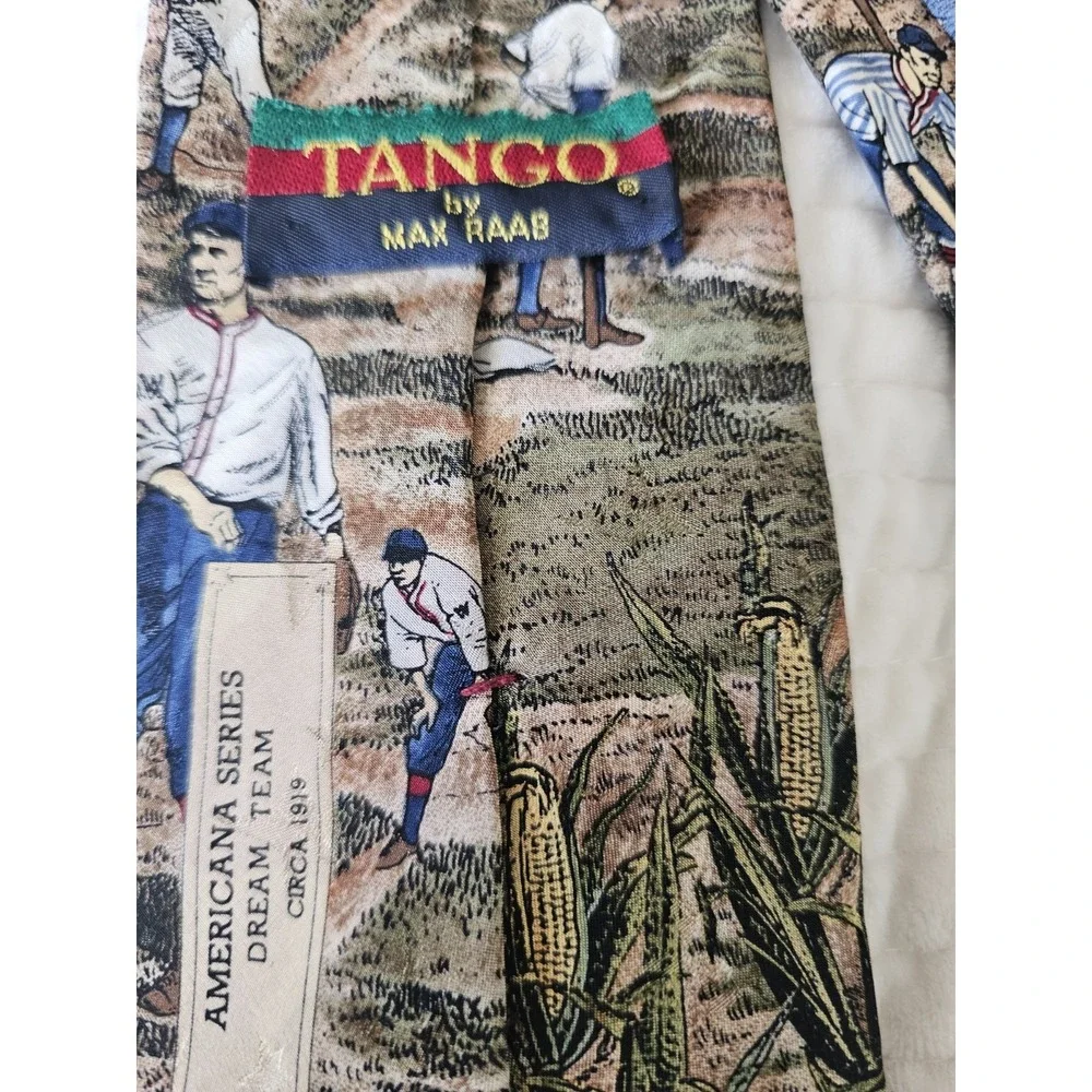Tango Max Raab Americana Series All American Baseball Silk Tie 57